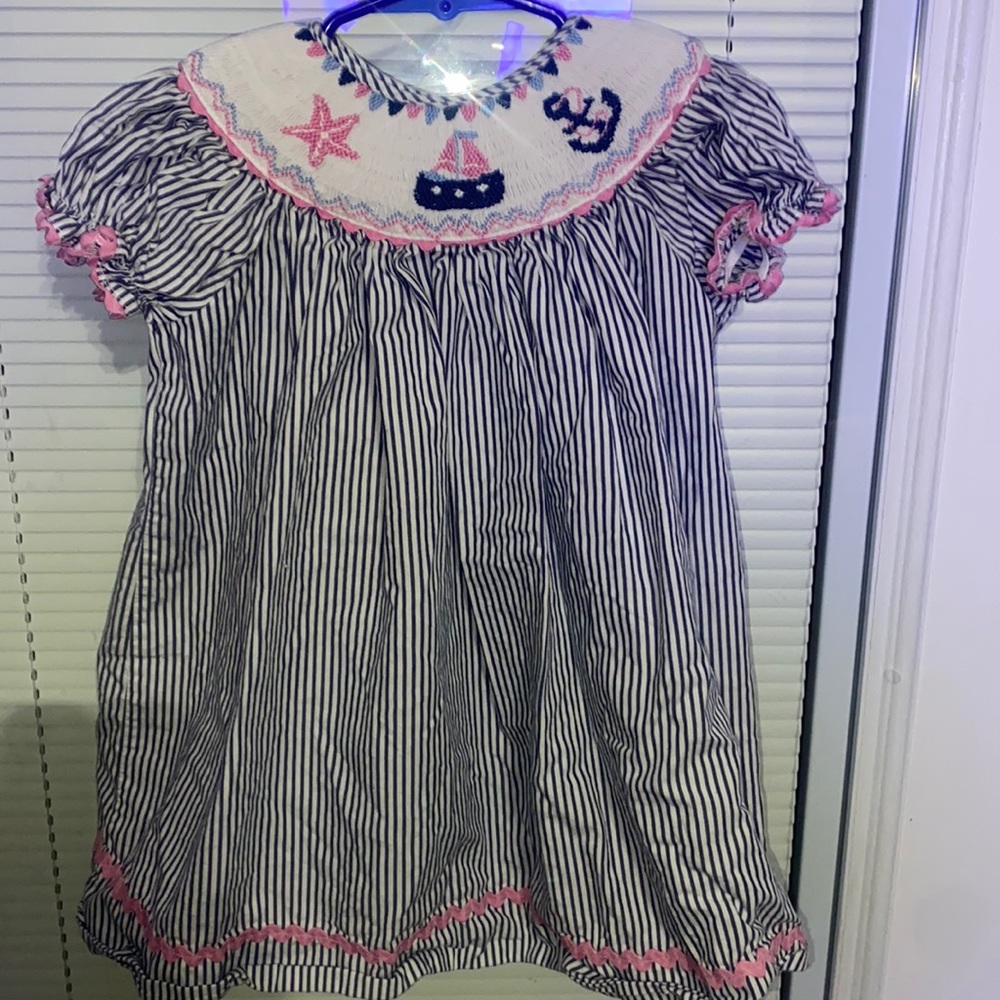 Nautical smock dress